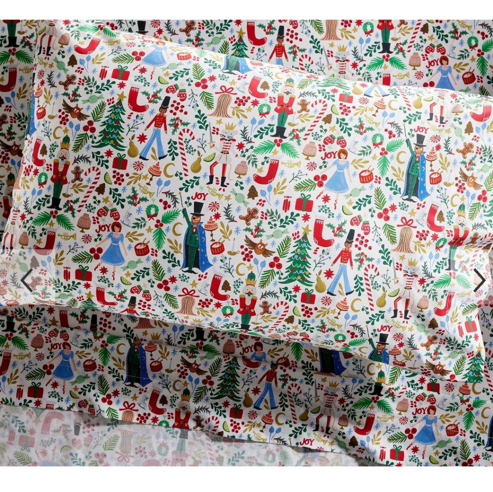 Rifle Paper Co. Nutcracker Organic Sheet Set (full)
